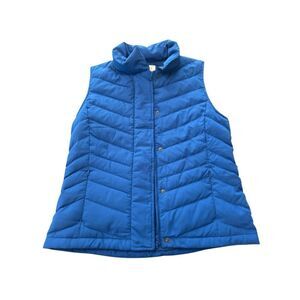 Talbots Down Puffer Vest Woman’s Size Small Petite Royal Blue